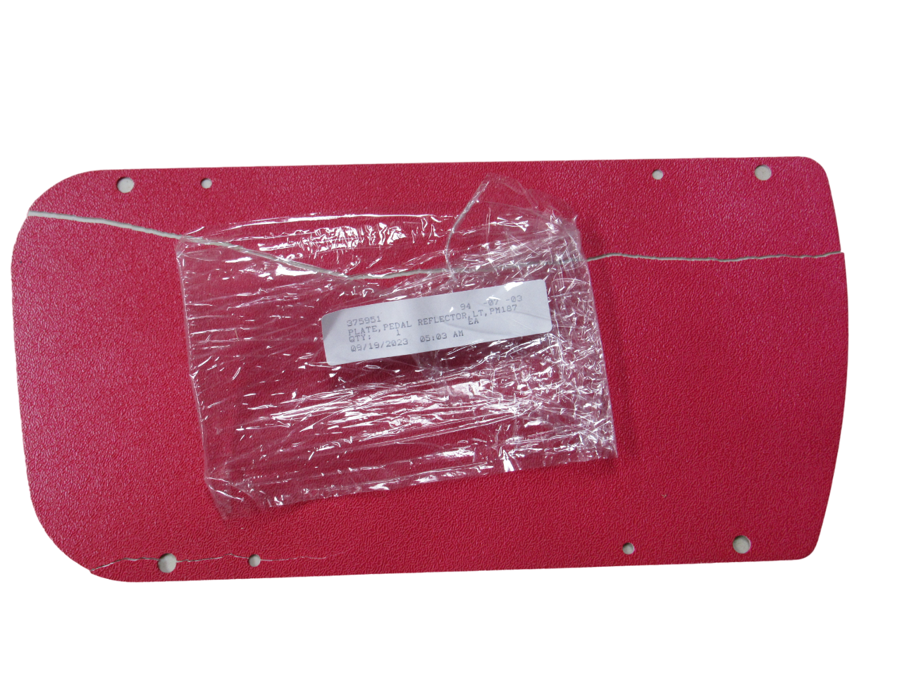Left Pedal Plate Cover (Red Pedal Reflector)